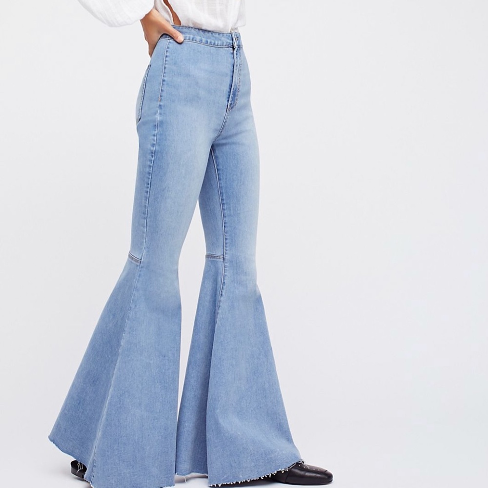 Free People Just Float  On Flare Jeans